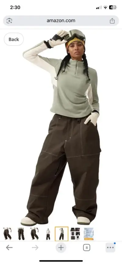 Pantalones nieve ski snowboard nuevo baggy M-L - miniatura 2