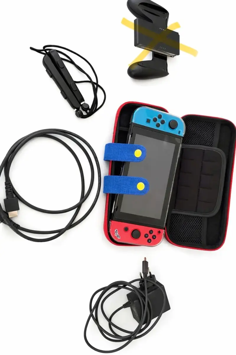 Consola portátil con accesorios