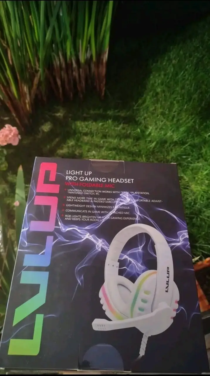 Audifonos gamer blanco con micrófono - 2