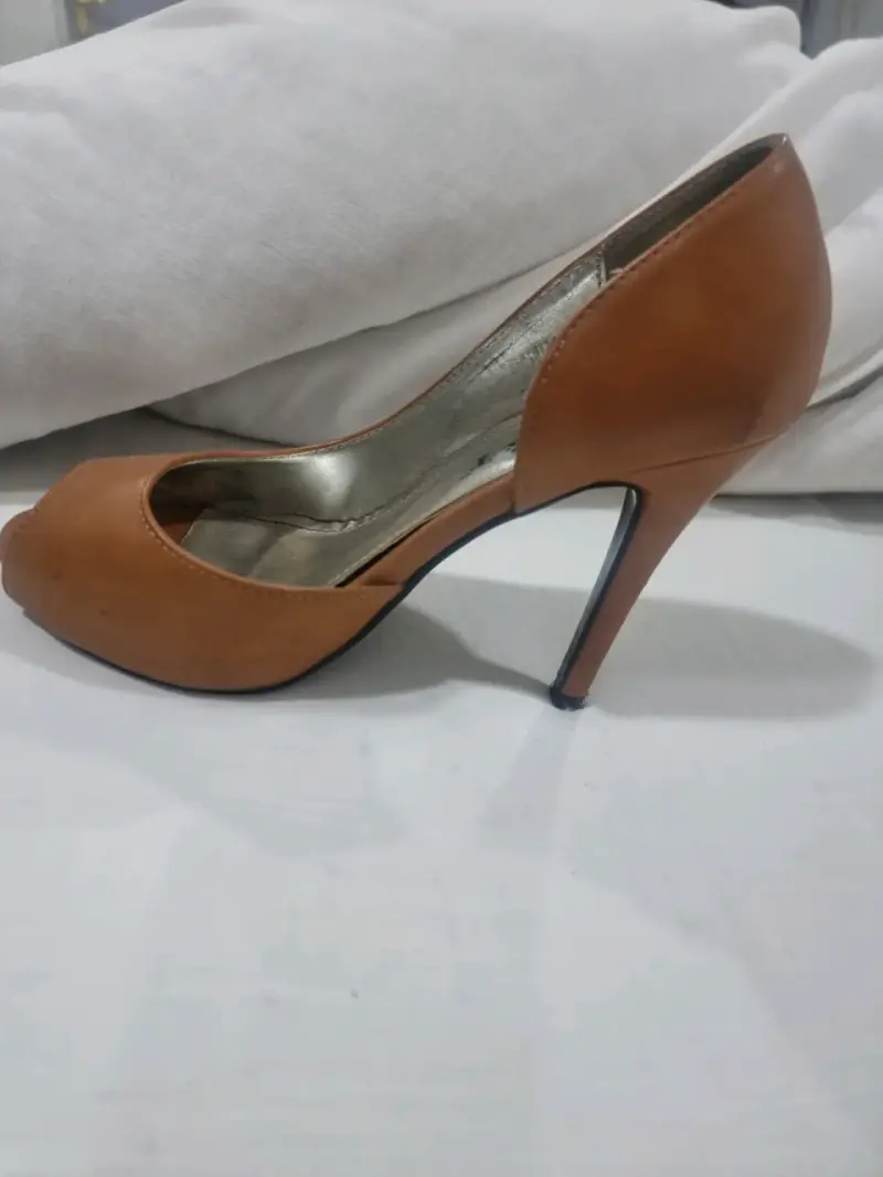 Zapato taco alto marrón - 3
