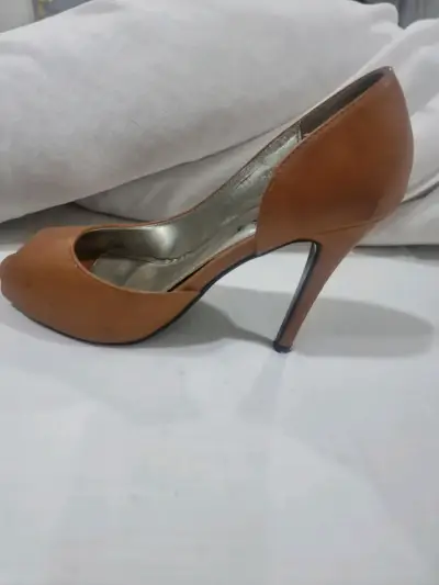Zapato taco alto marrón - miniatura 3