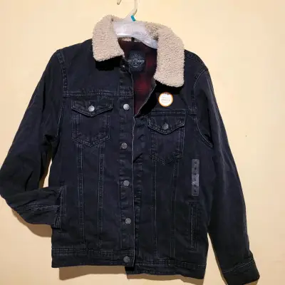 Chaqueta jean negra - miniatura 1