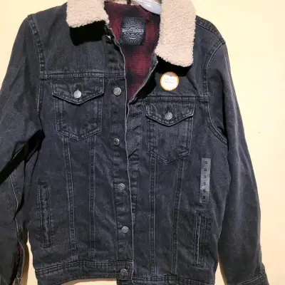 Chaqueta jean negra - miniatura 2