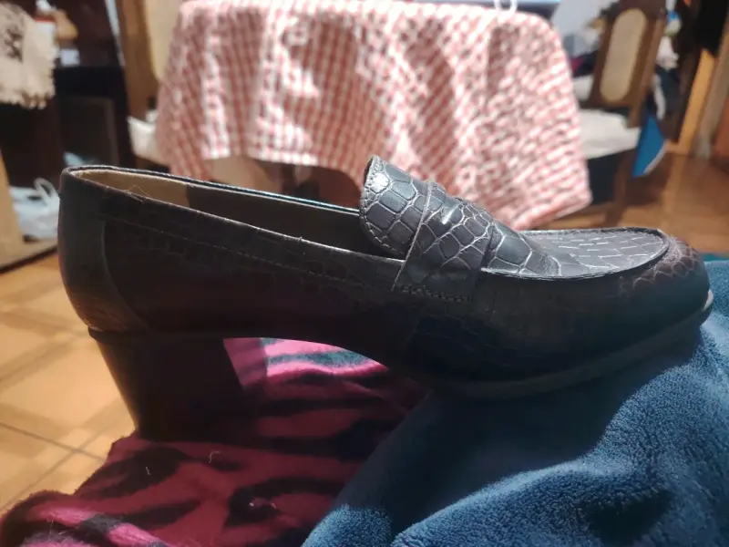 Zapatos mocasines de cuero negro - 3
