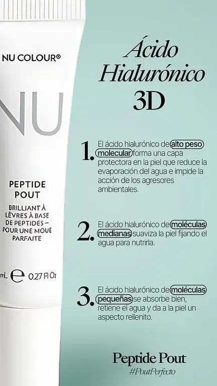 Hidratante labial ácido hialurónicoNU Peptide Pout - 4