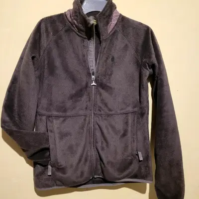 Chaqueta polar marrón con cierre - miniatura 1