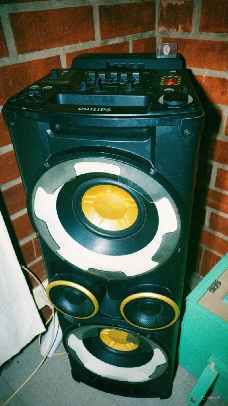 Parlante Phillips con woofer luces mesa Dj - 2