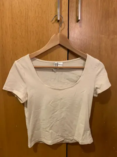 Polera beige manga corta - miniatura 1