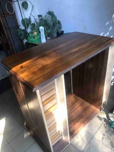 Mueble de madera vintage TV - miniatura 3