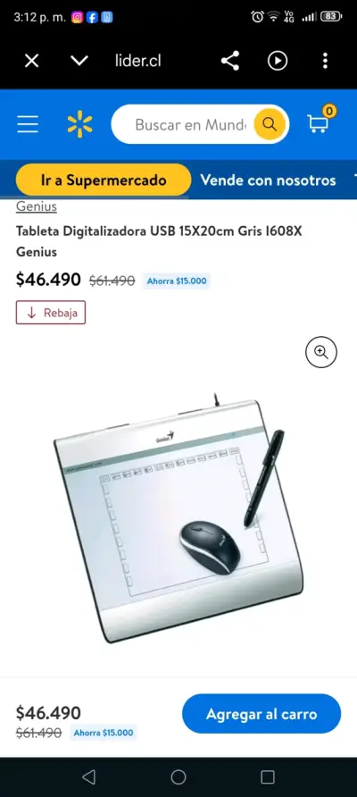 Tableta Digitalizadora Genius 15x20cm - miniatura 1
