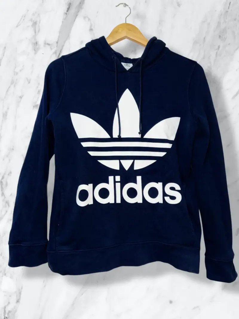 Polerón azul Adidas con capucha