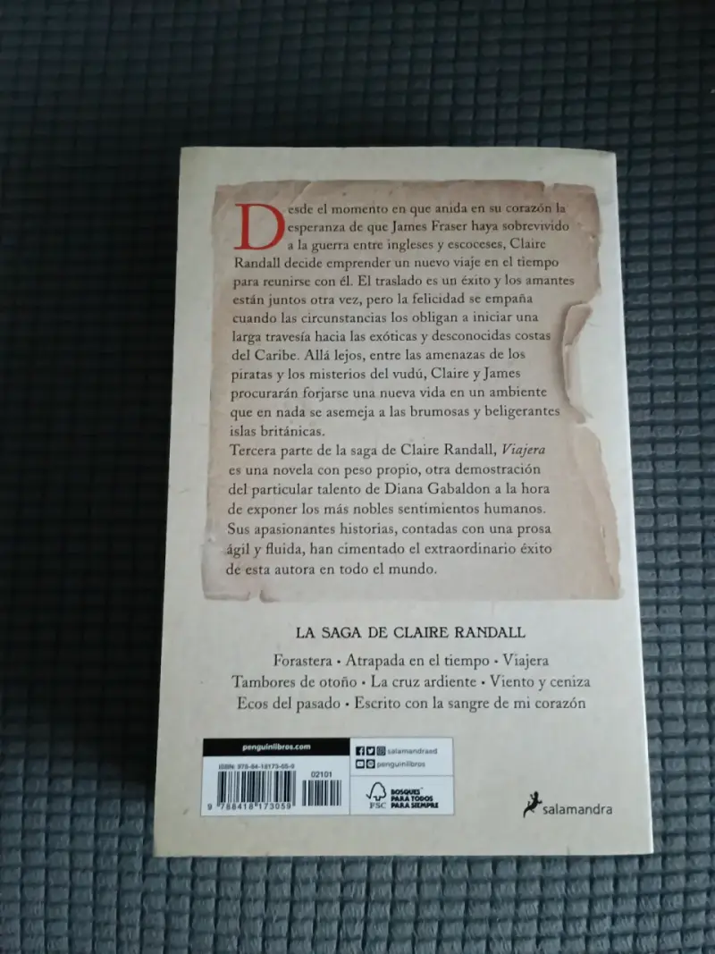 Libro Viajera Diana Gabaldon - 2