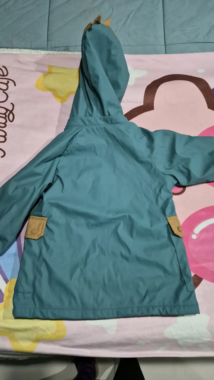 Parka infantil verde con capucha - 2
