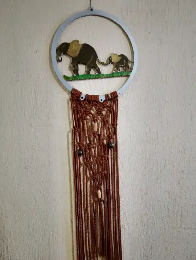 Tapiz de macramé artesanal - miniatura 3