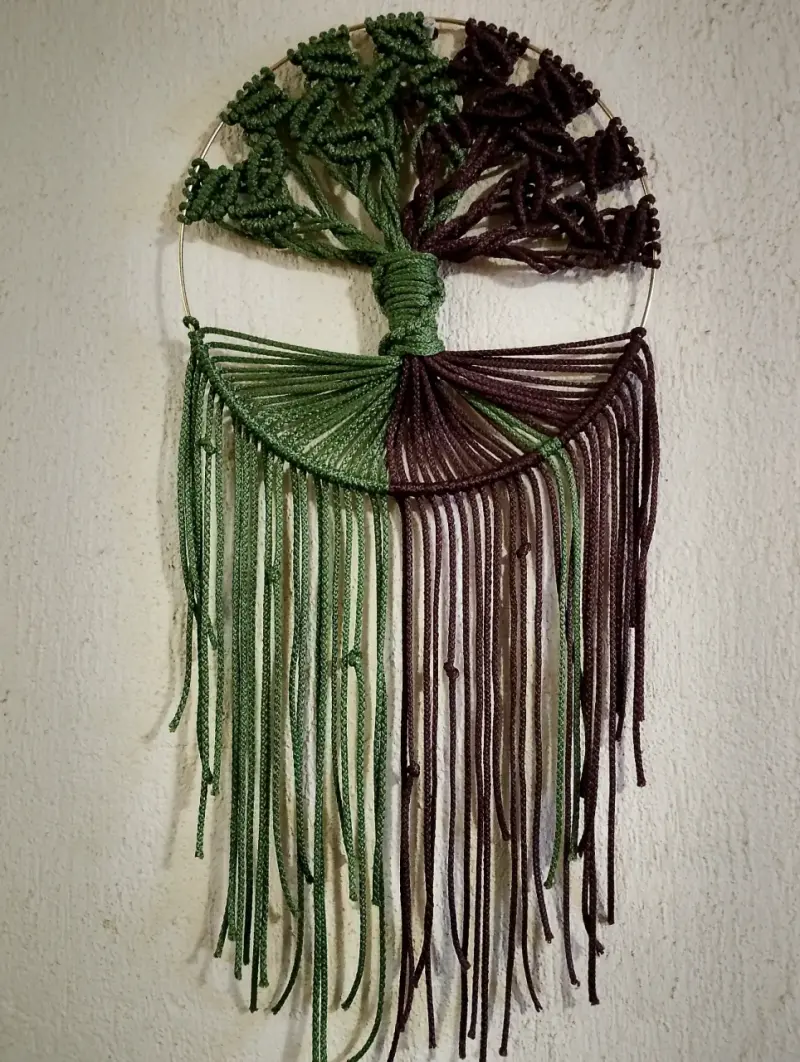 Tapiz de macramé artesanal - 5