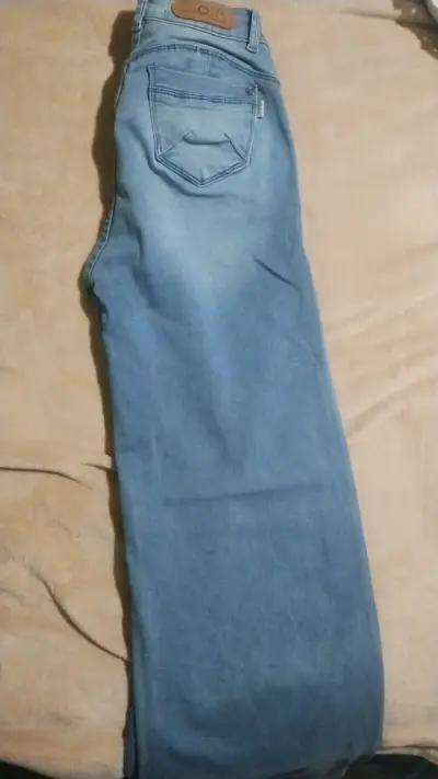 Jeans anchos celestes mujer - miniatura 4