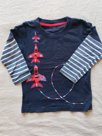 Polera rayada niño con excavadora - miniatura 2