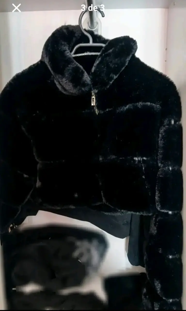 CHAQUETA PUFFA PELUDA CROP TOP - 3