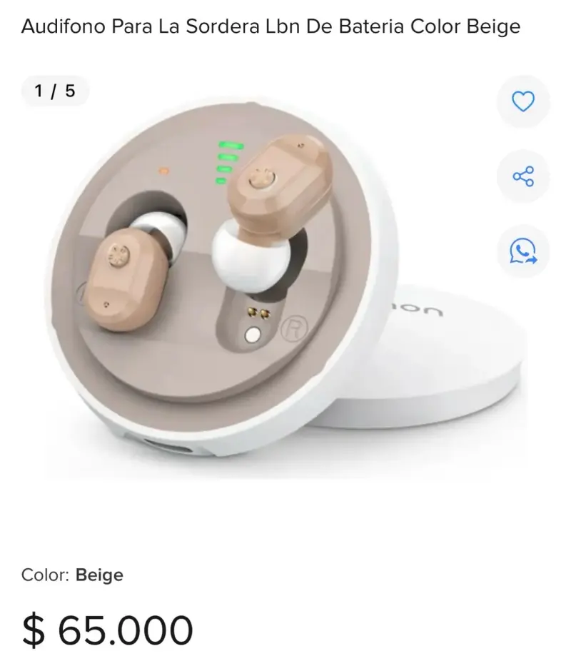 Audífono para sordera beige - 3