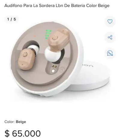 Audífono para sordera beige - miniatura 3