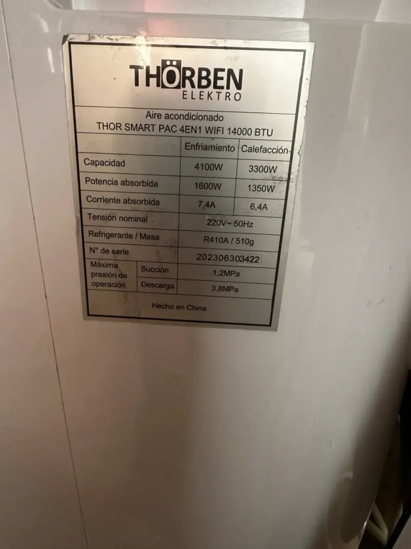 Aire acondicionado portátil Thorben 4en1 - 2