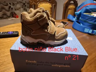 Botines de niño marrones talla 21 - miniatura 1