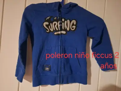 Polerón niño ficcus, azul Surfing - miniatura 1