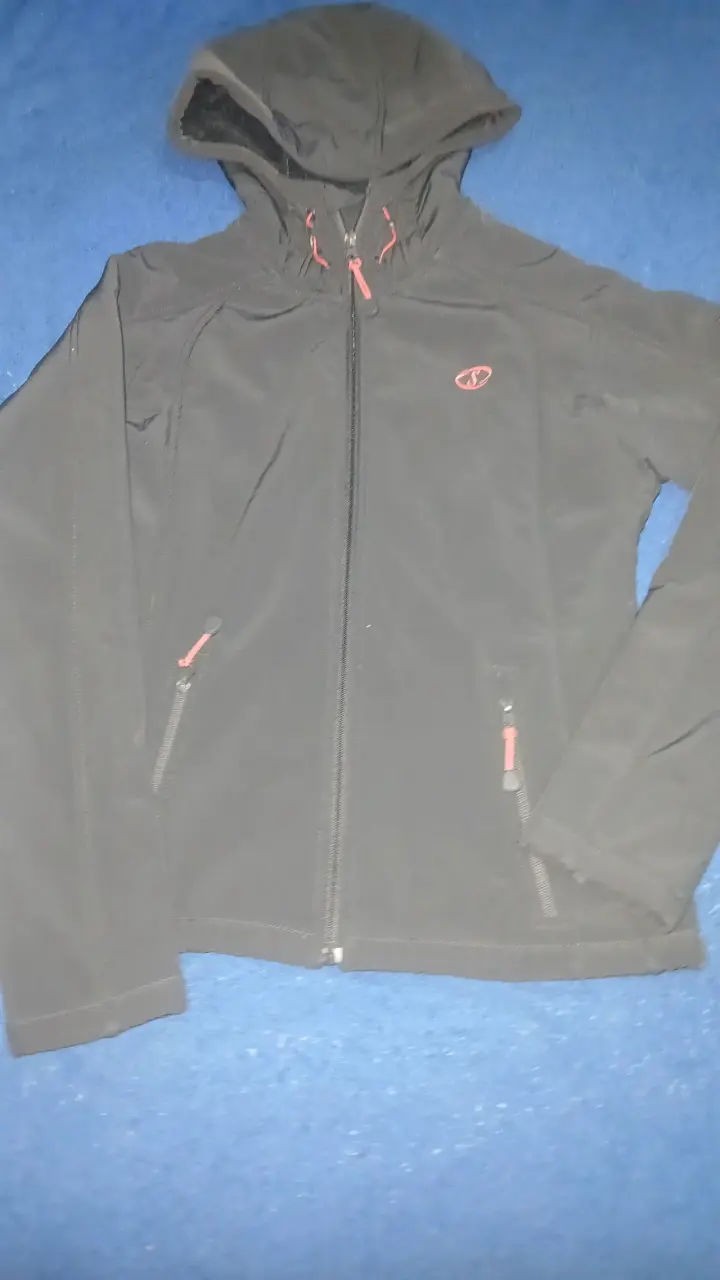 Chaqueta de lana rosada a cuadros - 4