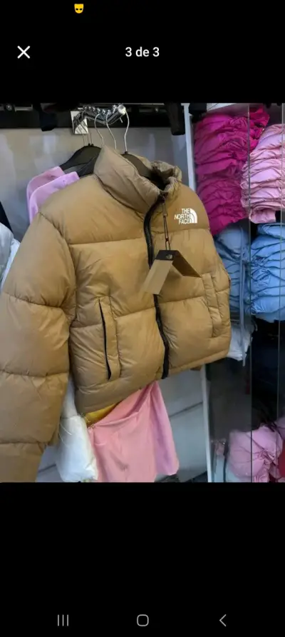 Chaqueta pluma The North Face beige - miniatura 1