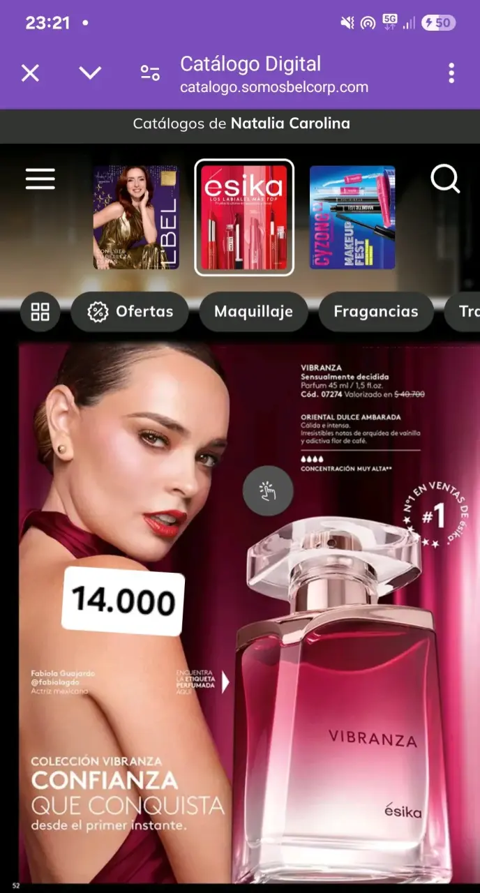 Perfume Vibranza Éssika 45ml