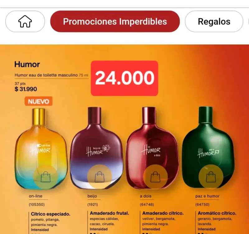 Perfume masculino Humor 75ml