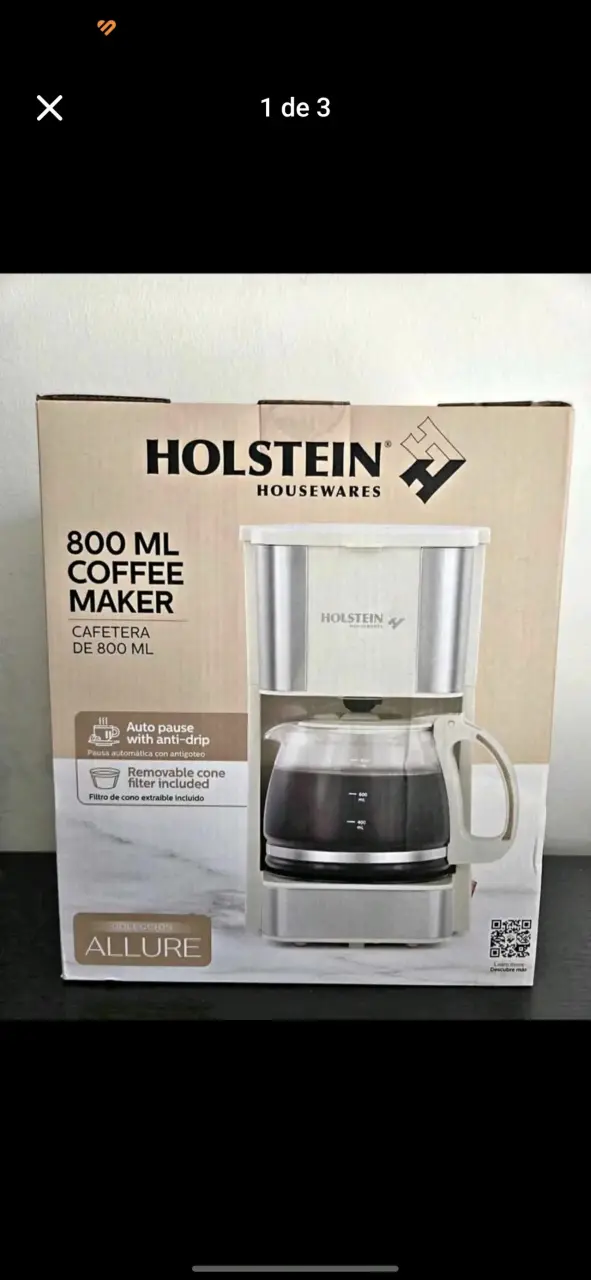 Cafetera Holstein 800 ml nueva