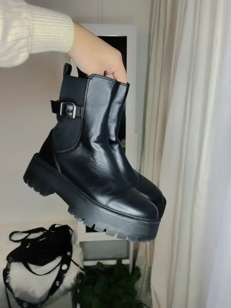 Botines MANGO  negros talla 37 - 1