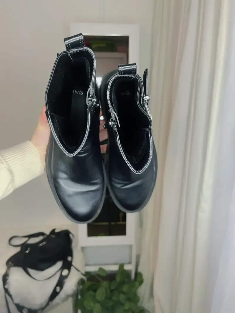 Botines MANGO  negros talla 37 - 3