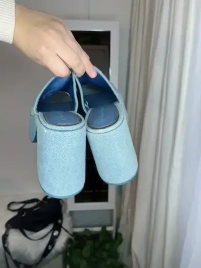 Sandalias plataforma denim STRADIVARIUS talla 38 - miniatura 2
