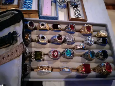 Colgantes de cadena dorados anillos hombre mujer - miniatura 4