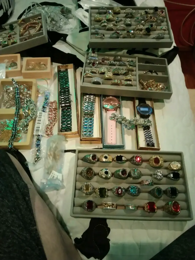 Colgantes de cadena dorados anillos hombre mujer - 6