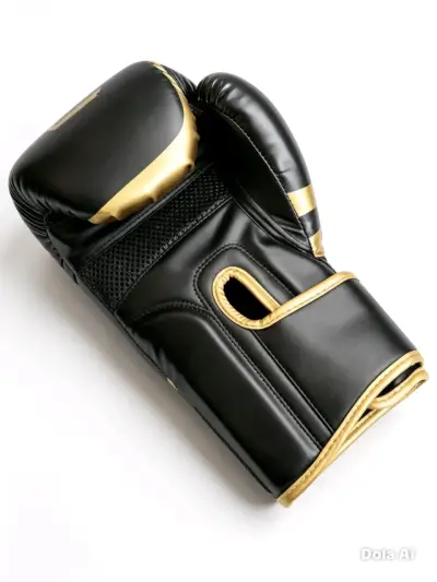Guantes de boxeo negros con dorado - miniatura 3