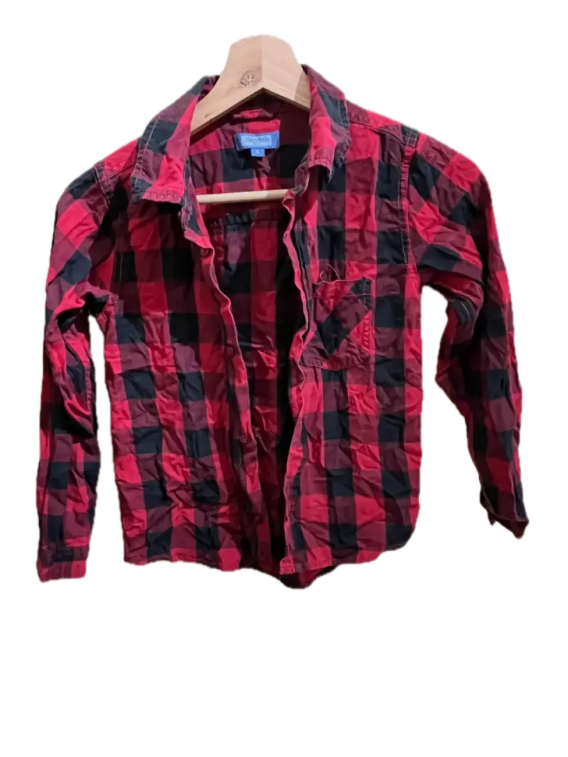 Camisa a cuadros roja y negra TALLA 8 - 1