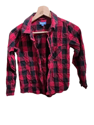 Camisa a cuadros roja y negra TALLA 8 - miniatura 1