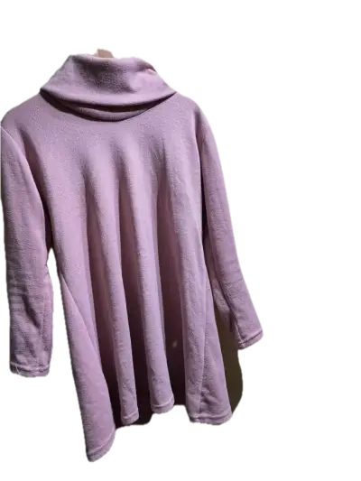 Mini vestido-sweater lila con cuello alto talla M - miniatura 1