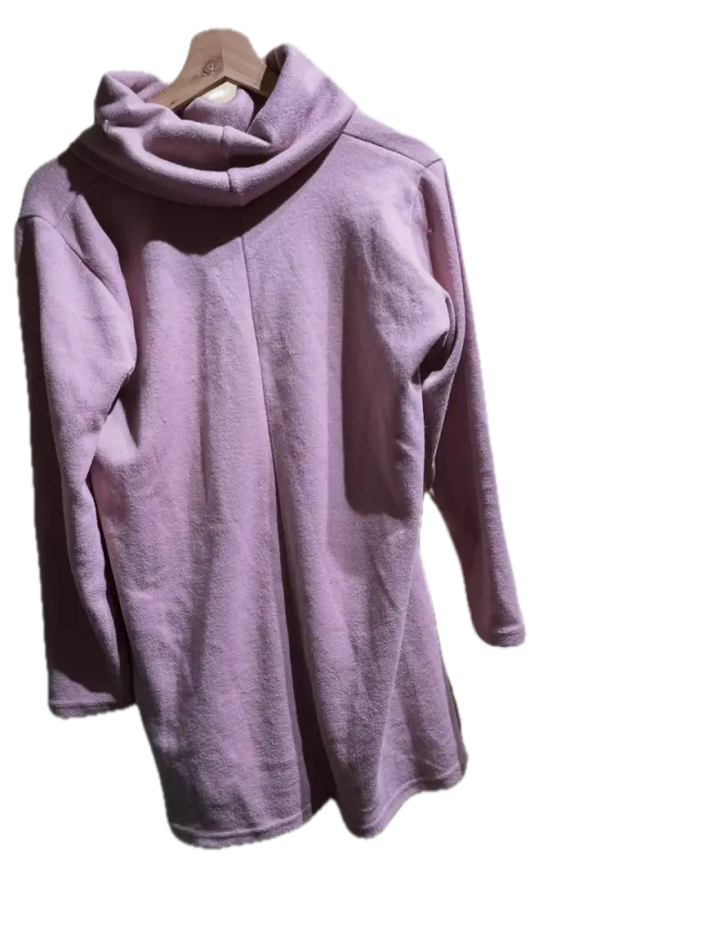 Mini vestido-sweater lila con cuello alto talla M - 2