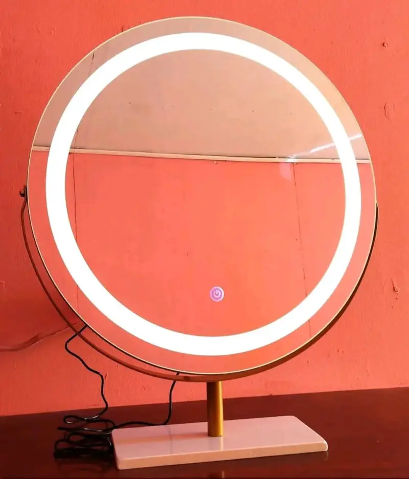 Espejo redondo con luz LED - 1