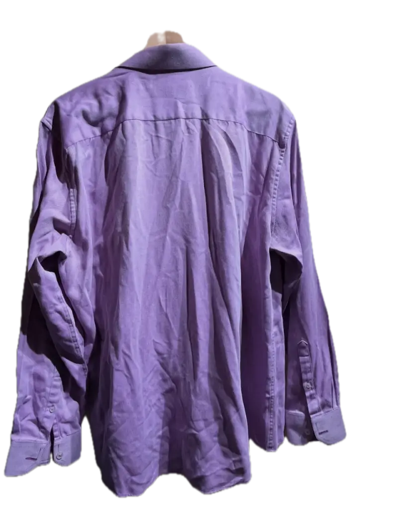 Camisa morada manga larga talla 16,5 Basement - 3