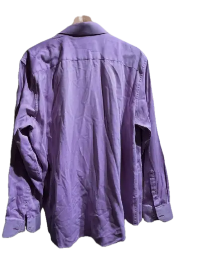 Camisa morada manga larga talla 16,5 Basement - miniatura 3