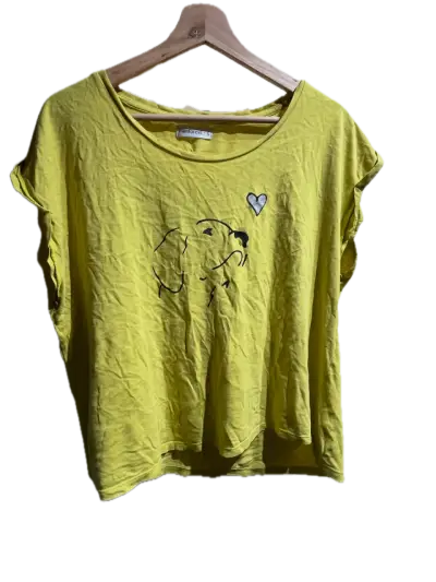 Polera amarilla estampada - miniatura 1