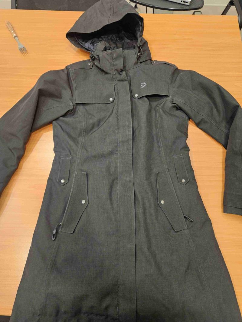 Parka larga con capucha negro - 1