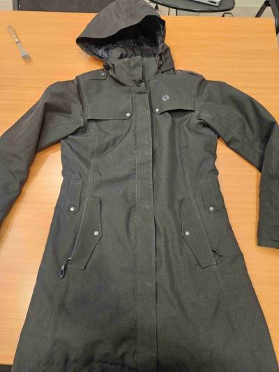 Parka larga con capucha negro - miniatura 1