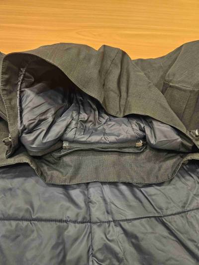 Parka larga con capucha negro - miniatura 4