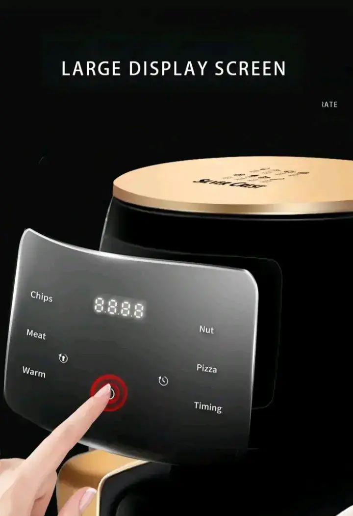 Freidora de aire negra dorada - 6